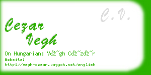 cezar vegh business card
